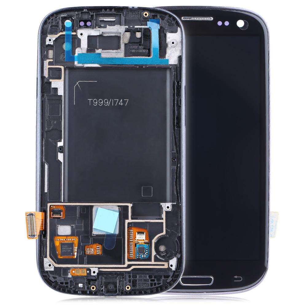 Harga Samsung Galaxy Yang Murah Terbaru Juli 2019 12 Pengganti Yang Bagus LCD Layar Bingkai Assembly + Sentuh Kaca Digitizer Ponsel Perbaikan Alat Perlengkapan untuk Samsung Galaksi S3 I747 (hitam) -Internasional