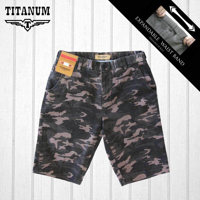 TITANUM BIG SIZE Army Print Short Pant TCSP509 (Brown)
