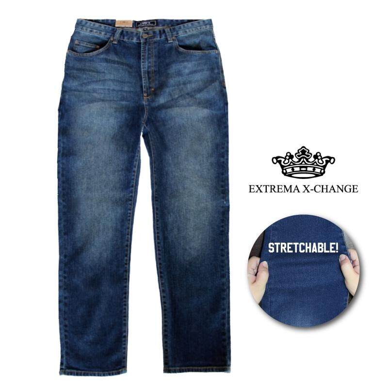 EXTREMA BIG & TALL Enzyme Wash Stretchable Blue Jeans EXJ6030 (Blue)