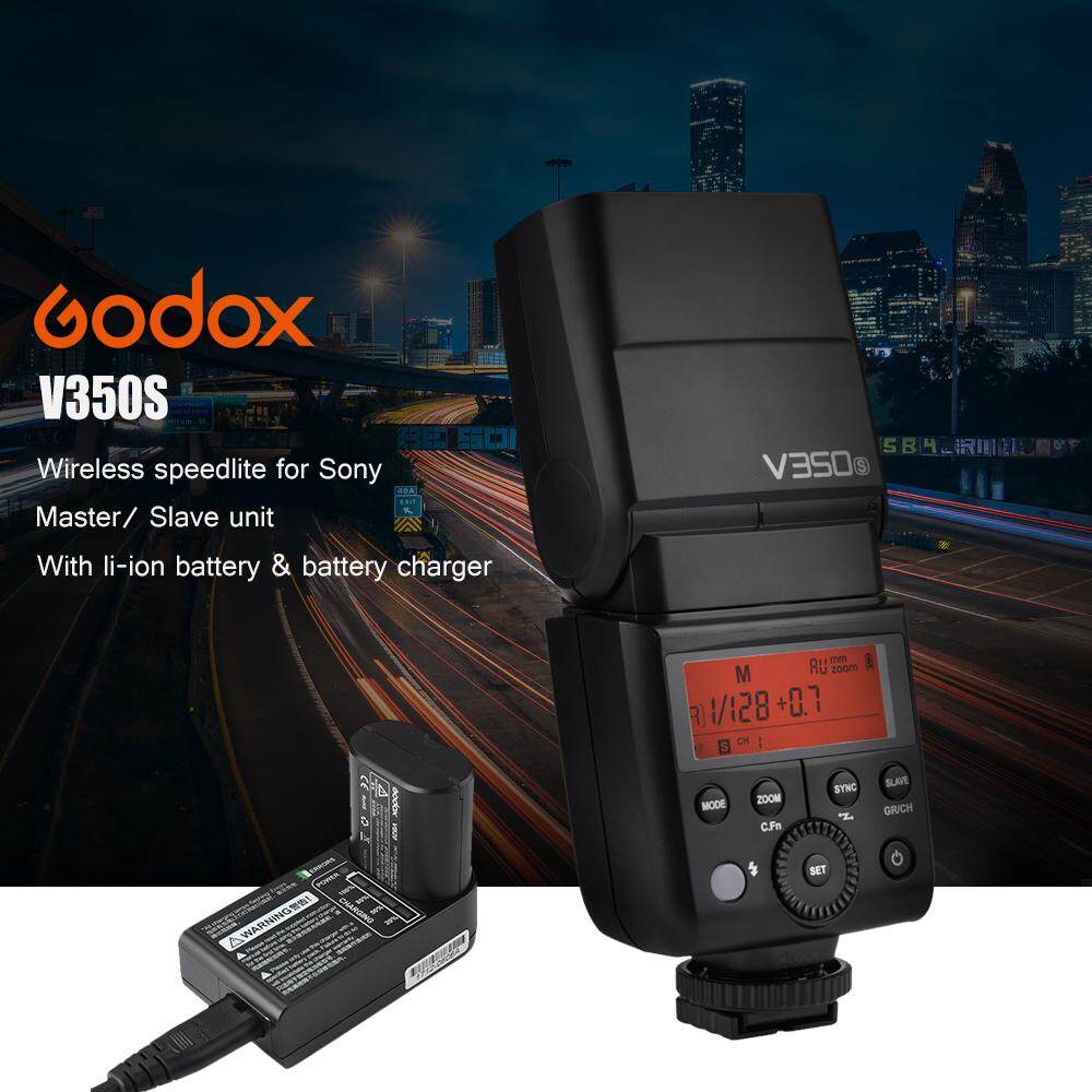 Godox V350S Compact Size 2.4G Wireless Speedlite Master/ Slave Camera Flash TTL 1/8000s HSS Built-in 2000mAh with Charger for Sony A77II/ A7RII/ A7R/ A58/ A99/ ILCE6000L/ A77II/ RX10/ A9