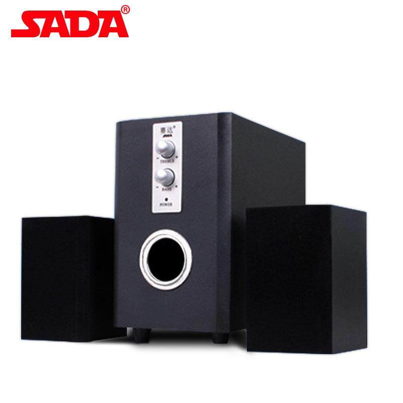 SADA D-200T Wood Surround Desktop Multi Media Subwoofer Stereo Heavy Bass PC Computer USB Wooden Speaker Speakers for Smartphone Malaysia