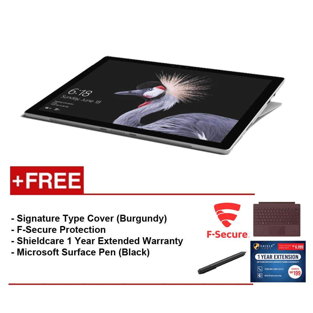 NEW Microsoft Surface Pro-Core i5 8G/256GB Free Surface Pro Type Cover(Burgundy)+ Shieldcare 1 Year Extended Warranty+ F-Secure EndPoint Protection+ Microsoft Surface Pen (Black) Malaysia