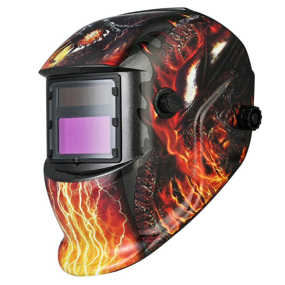 Industri Welding Helm Tenaga Surya Otomatis Menjadi Gelap Welding Helm TIG MiG dengan Dapat Disesuaikan Kepala Tali-Internasional