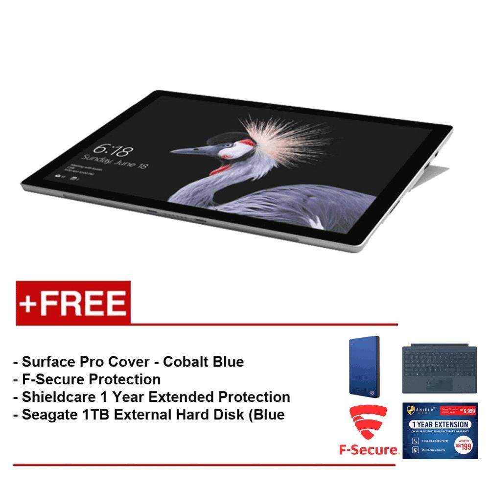 NEW Microsoft Surface Pro - Core i5 8G/256GB Free Surface Pro Type Cover (Cobalt Blue) + Shieldcare 1 Year Extended Warranty + F-Secure EndPoint Protection + Seagate 1TB External Hard Disk (Blue) Malaysia