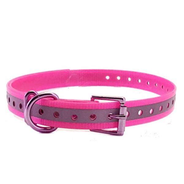 Sparky PetCo 3/4 High Flex, Neon Pink Reflective Waterproof Replacement Roller Buckle Dog Collar for Garmin Delta, SportDOG, PetSafe, Reflective Pink - intl