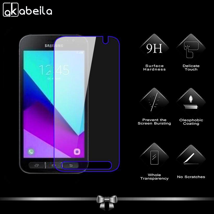 Akabeila 2 Pcs untuk Samsung Galaxy Xcover 4 Samsung Xcover 4 G390F SM-G390F 4.8 Inch Tinggi Quaity Kaca Antigores Smartphone Pelindung Layar Film