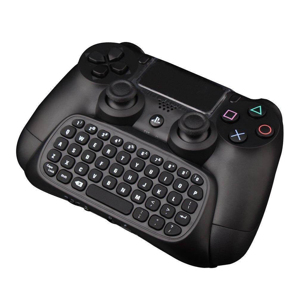 Nonof PS4 Keyboard Digital Mini Papan Ketik Nirkabel dengan Terpasang Speaker 2.4G Receiver Pesan Chatpad Keypad Game untuk Sony PlayStation PS4/PS4 Slim/PS4 Pro Controller-Intl