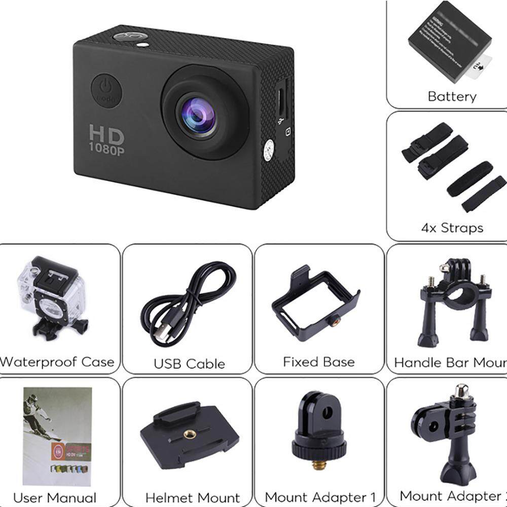 Bigskyie A8 1080P 2.0inch LCD Full HD Sport Action DV Camera Camcorder Waterproof - intl