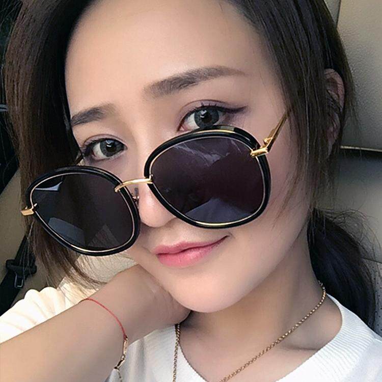 Women Korean retro style round Sunglasses