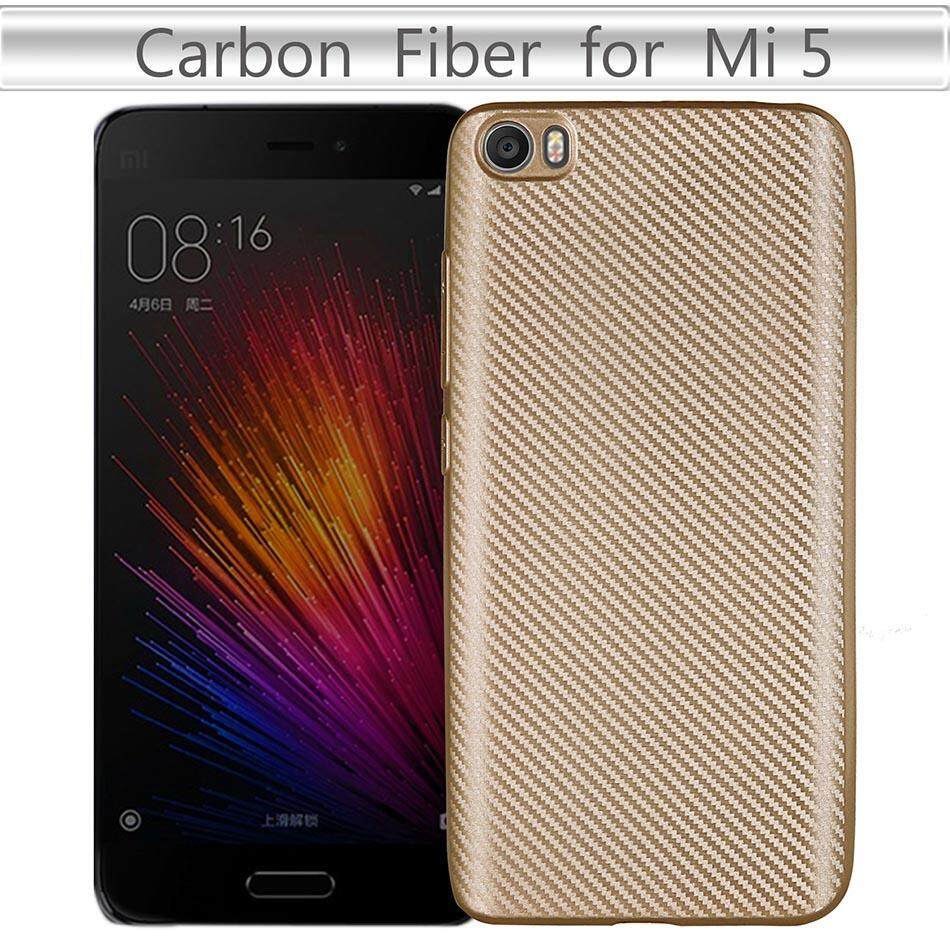 Akabeila Karbon Fibre Tpu Telepon Case S untuk Xiaomi Mi5 Prime Pro Xiaomi 5 MI 5 M5 Prime Pro 5.15 inch Ukuran: 144.55 Mm X 7.25 Mm X 69.2 Mm Mencakup Punggung Lembut Silikon Smartphone Case Ventilasi Anti Penyaradan Seluler Cangkang -Internasional