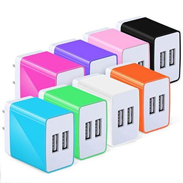 Adaptor USB, Eversame 3.1A Pengisi Daya Rumah Dalam Perjalanan untuk iPhone X/8/7/6 S PLUS iPad Pro/Air 2/Mini 3/Mini 4, IPod Nano, nexus 5X/6 P, Samsung S4/S5/S8/Note 8, Google Pixel XL, blackberry (Paket 8)-Intl