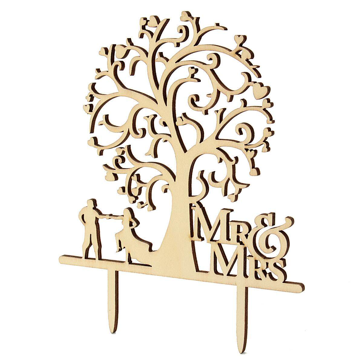 Romantic Wooden Cake Topper Rustic Wedding Anniversary Favor Decoration Keepsake#Bride And Groom September 2018 - 3 Romantic Wooden Cake Topper Rustic Wedding Anniversary Favor Decoration Keepsake#Bride and Groom - 3