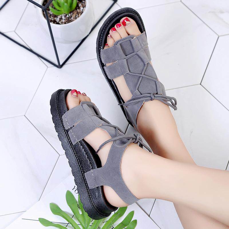 Fahion Korean Style Sandals Flat Casual Sandal Women Shoes Grey August 2018 - 3 Fahion Korean Style Sandals Flat Casual Sandal Women Shoes Grey - 3