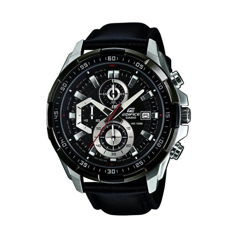 Casio Edifice Chronograph 539 Leather Black Malaysia