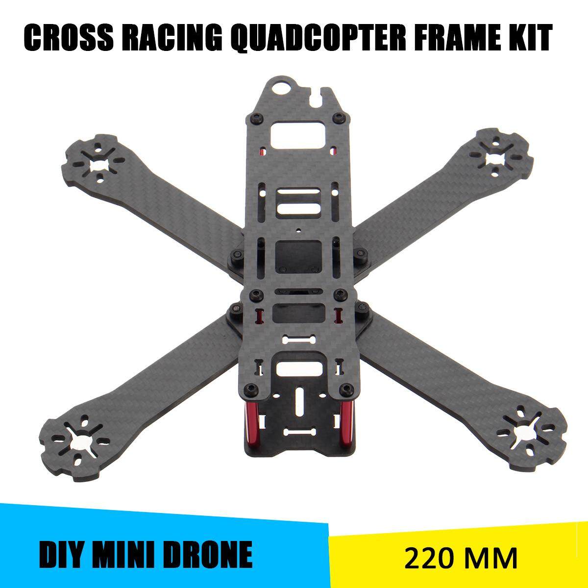 3 K Carbon Fiber FPV QAV-R X220 220 Mm Cross Drone Balap Quadcopter Bingkai Rakit Sendiri Kit