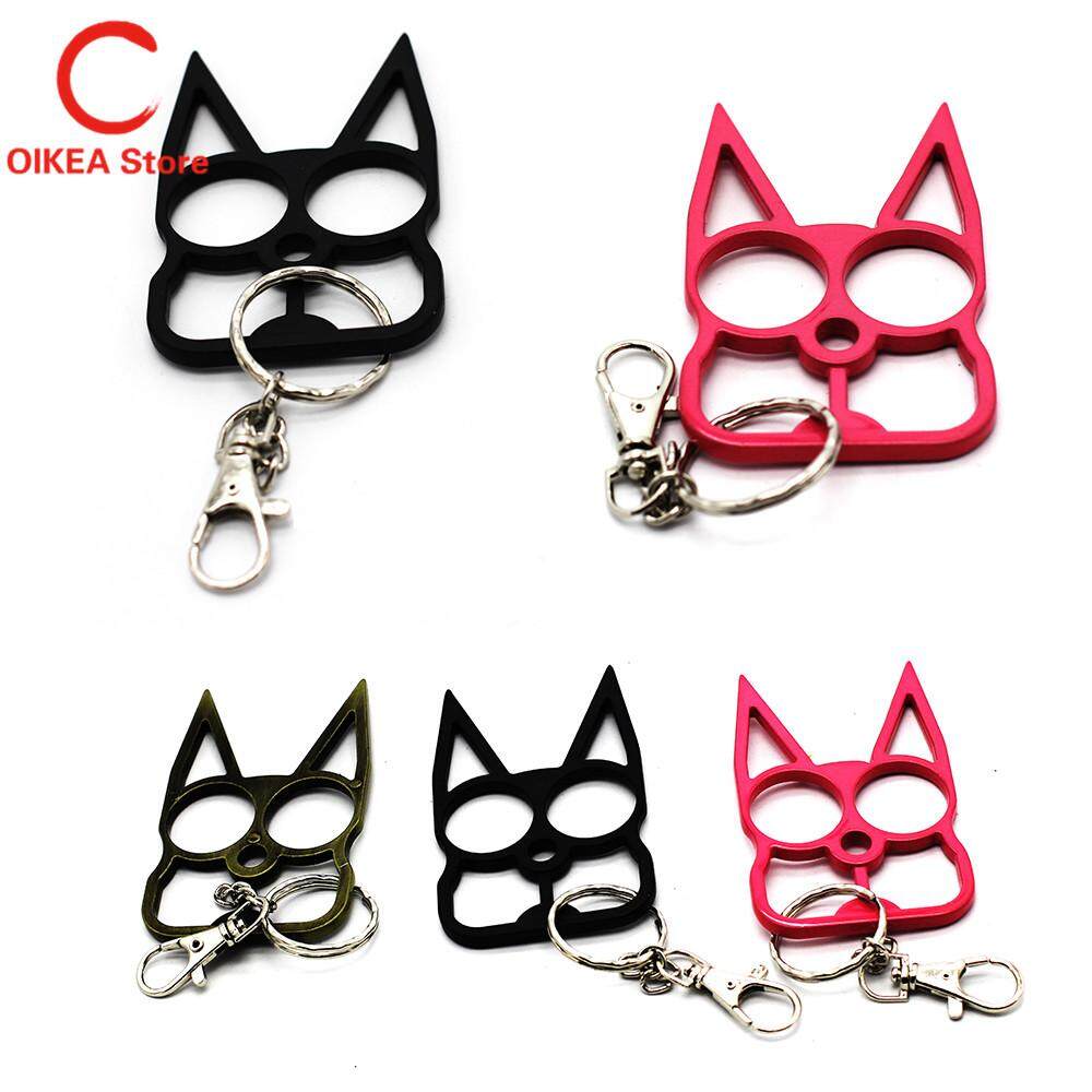 OIKEA Iron Lotus Self Defense Ring Dazzling Metal Cartoon Style Finger Iron Fist - intl