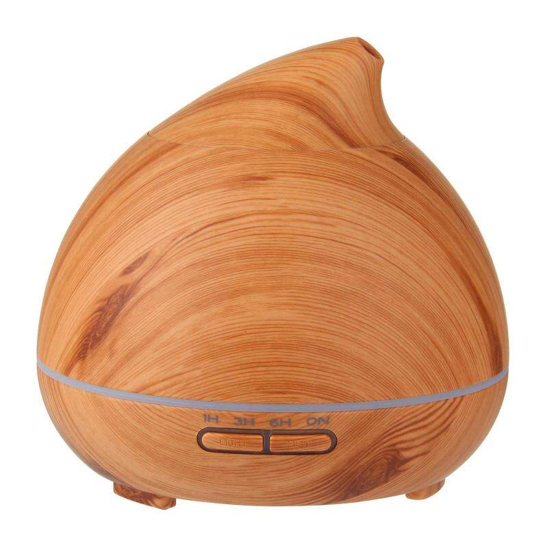 binwu (UKplug)300ml Wood Grain Aromatherapy Essential Oil Diffuser Super Quiet Auto Shut-off Cool Mist Ultrasonic Aroma Air Purifier Humidifier With 7 Color Changing LED Lights (UK PLUG) Singapore