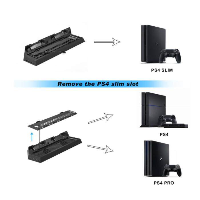 Dobe PS4 Stand Controller Charging Stand + Cooling Fan Ps4 / Ps4 Slim / Ps4 Pro TP4-023B