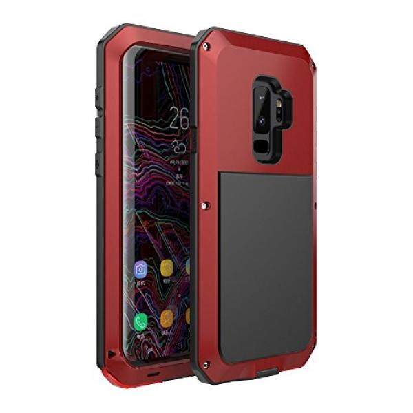 Galaksi S9 Plus Case, bixby Tombol Air Tahan Anti Guncangan Aluminium Logam Super Anti Shake Silikon Penuh Badan Perlindungan untuk Samsung Galaksi S9 Plus- 2018 Terbaru Dirilis (Merah) -Internasional