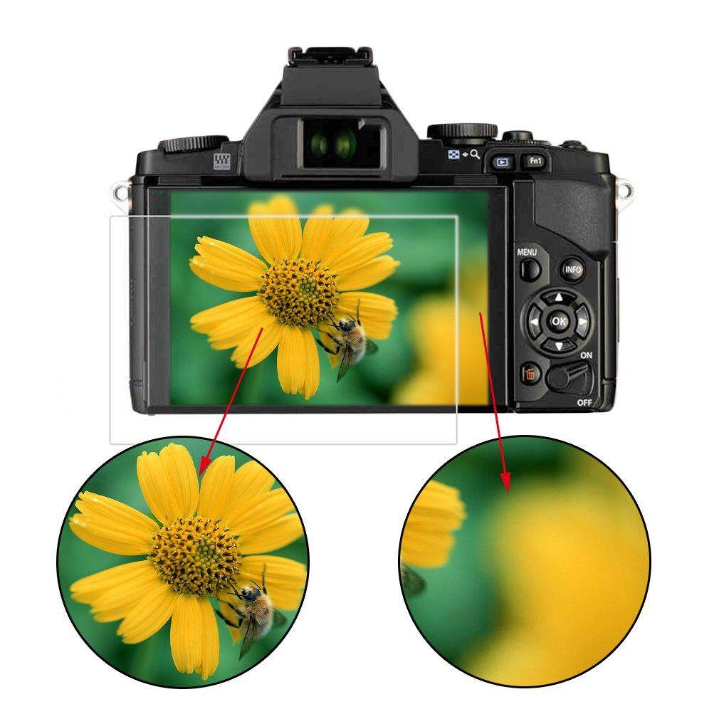 Elec Premium Kaca Antigores Layar Kamera Pelindung HD UNTUK Olympus EM1/EM10/EP5 Jelas