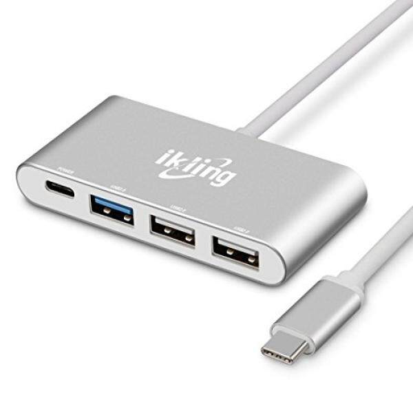 USB C Hub Aluminum Adapter - ikling ik1611S (2017 New Design) Ultra Slim Portable USB C to USB A USB C Power Adapter for MacBook, MacBook Pro 2016, Lenovo, Asus, Google Pixel, USB Type C Device Owner - intl
