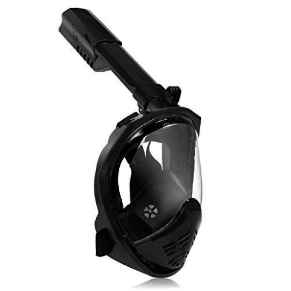 Yenl Penuh Wajah Snorkeling Masker-Baru Lipat Snorkelling Masker dengan Dapat Dilepas GoPro Dudukan Pivot Lengan dan Earplug, 180 ° Tampilan Nafas Yang Mudah Kering Terbaik Set Anti-Kabut untuk Dewasa Remaja-Internasional