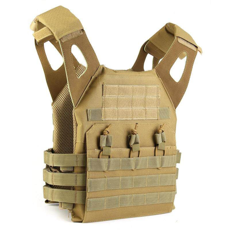 Tactical Lightweight MOLLE Army System Armor Carrier Plate Vest Pouches stock Khaki
