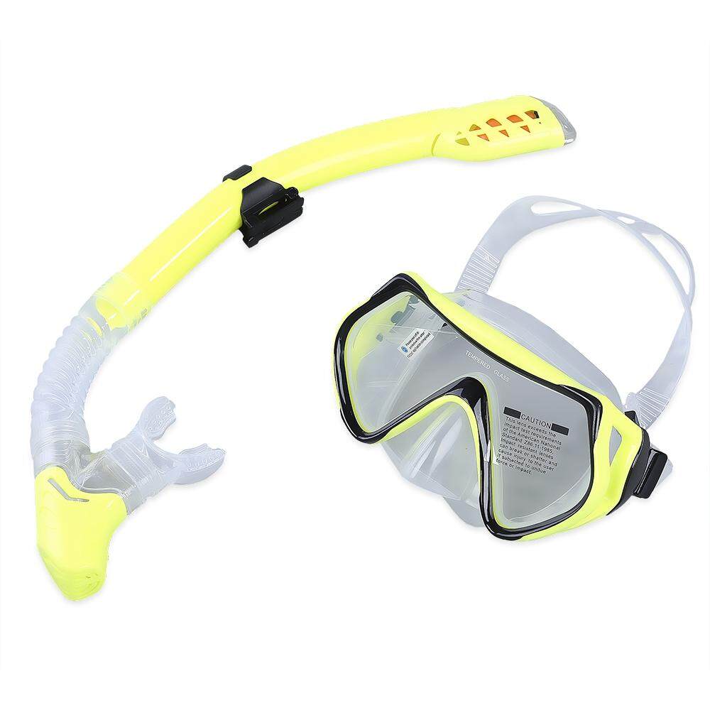 Pelat Wajah Snorkeling Masker Renang Menyelam Scuba Anti-Kabut Kacamata Masker Di Bawah Air Submersible Set Kacamata Kering Snorkeling Hitam Biru merah-Internasional