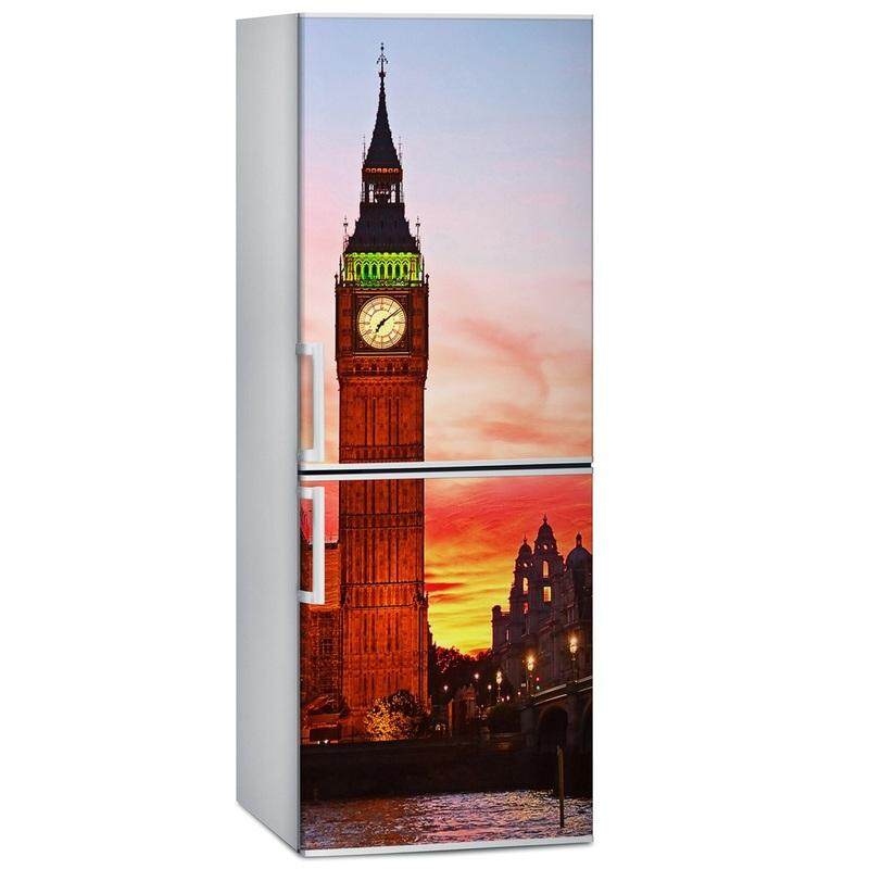 Pengiriman Gratis Diy London Besar Ben Anti-Air Selfadhesive Freeze Kulkas Stiker Pintu Sarung Wallpaper-Internasional