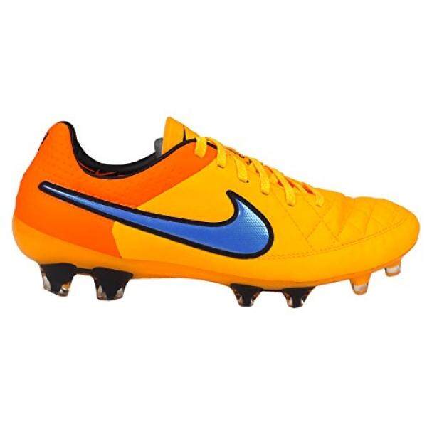 NIKE MENS TIEMPO LEGEND V FG SOCCER CLEATS, COLOR:LASER ORANGE/VOLT/VIOLET, SIZE:9 - intl