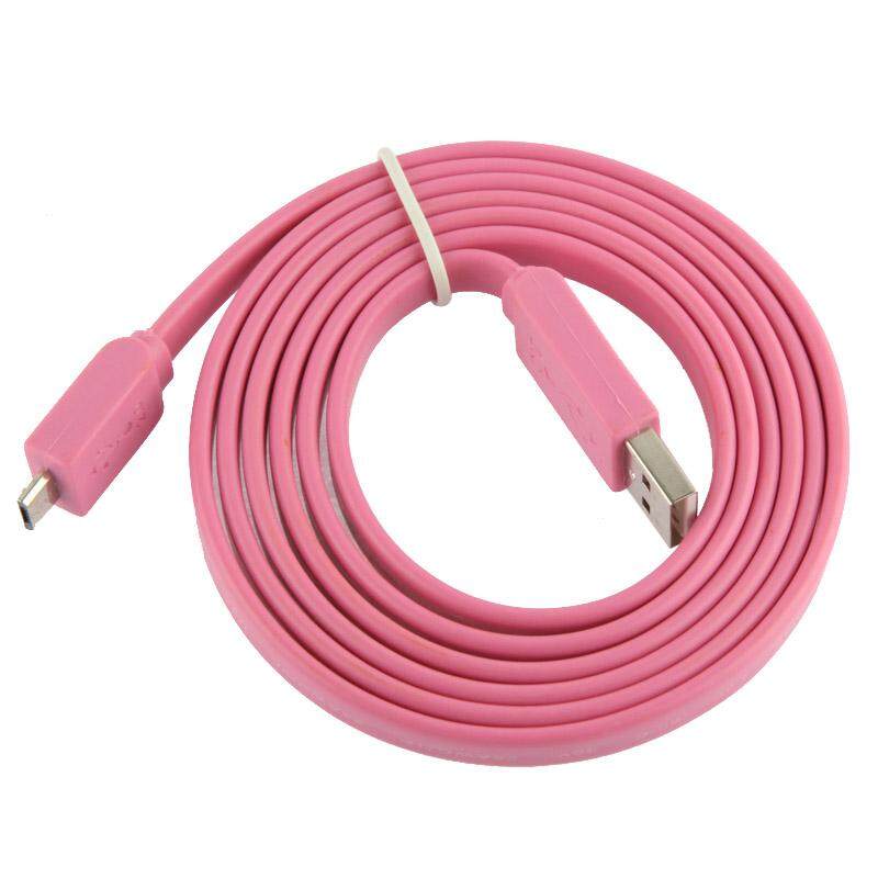 Noodle Style Micro 5 Pin USB Data Transfer / Charge Cable, Suitable for Samsung Galaxy S6 / S IV / i9500, HTC One / M7, Nokia Lumia 925 / 920 / 520, LG Optimus G Pro, Length: 1.5m(Pink) - intl