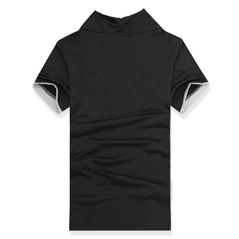 INCERUN Mens Casual Slim Fit Summer Short Sleeve High Neck T Shirt Tee Top S-5XL Black August 2018 - 3 INCERUN Mens Casual Slim Fit Summer Short Sleeve High Neck T Shirt Tee Top S-5XL Black - 3