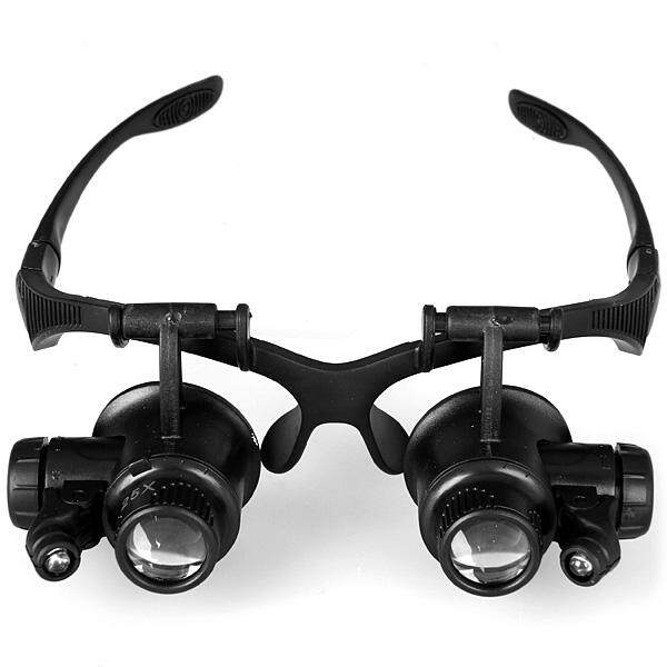 9892GJ 10X 15X 20X 25X Jam Tangan Perbaikan Magnifier dengan 2 LED Lampu-Internasional