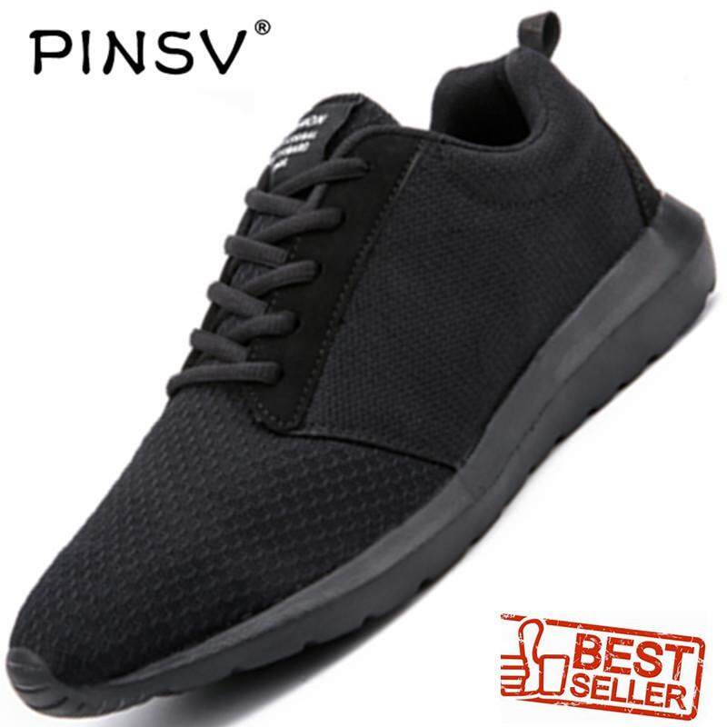 PINSV Big Size 37-47 Men And Women Breathable Sneakers Running Sport Shoes Casual Shoes