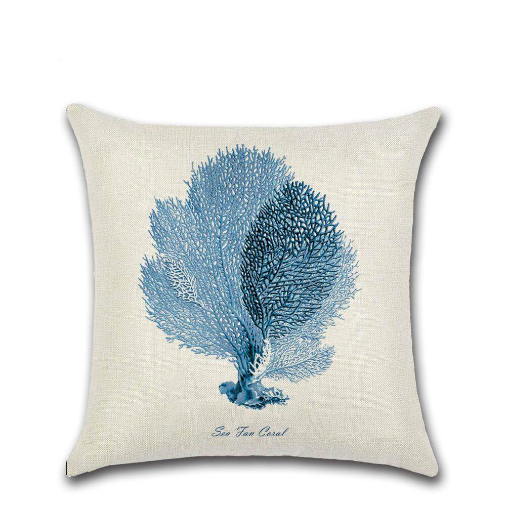 RHS Online 45 Cm * 45 Cm Laut Dasar Laut Organisme Tanaman Kasus Bantal Sofa Sarung Bantal Linen Katun-Internasional