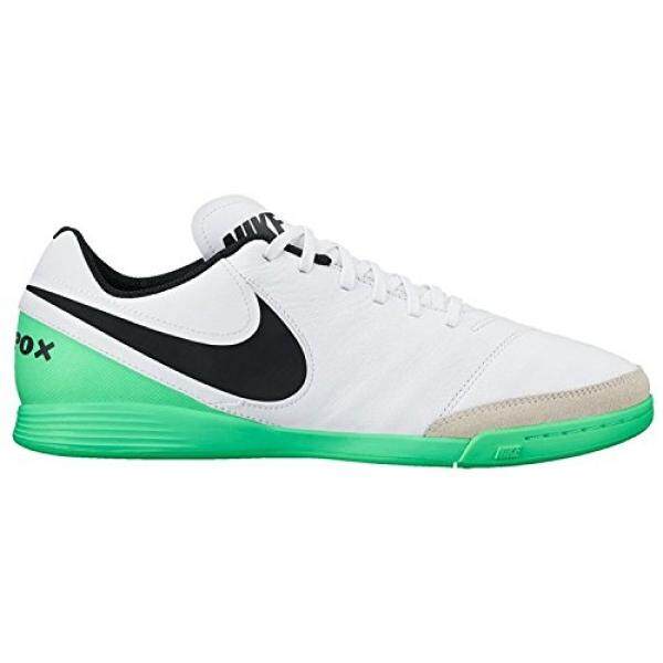 Nike Tiempo Genio II Mens Leather IC Indoor Soccer Shoes White Black Electro Green - intl