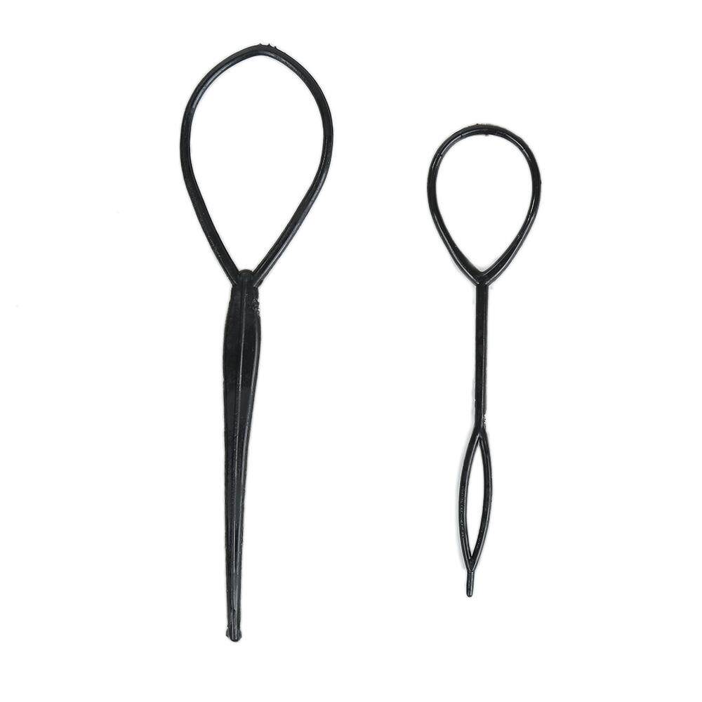 JOMOO Toko Hitam Topsy Ekor Rambut Braid Ponytail Maker Gaya Alat Aksesoris Rambut 2 Pcs-Internasional