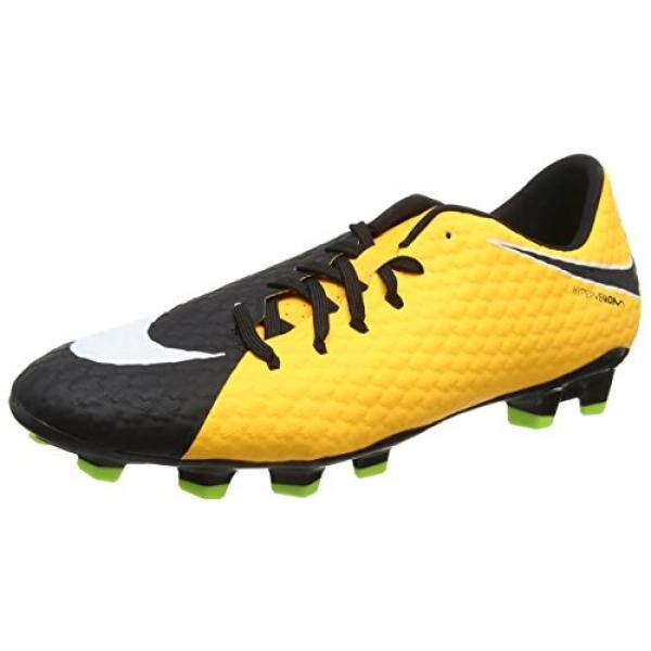 NIKE Pria HYPERVENOM PHELON III FG Sepak Bola Cleat Laser Oranye/Putih/Hitam/Volt M Sebagai- internasional