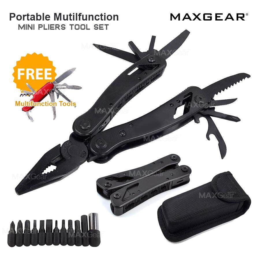 MAXGear Multi Function Portable Folding Pliers Tools Kit 11 Screw Set