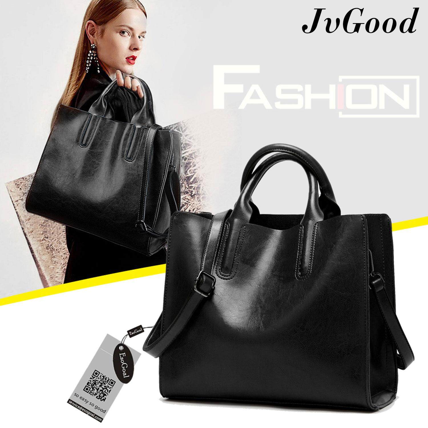 JvGood Womens Large Capacity Leather Bag Top Handle Satchel Handbag Fashion Purse Messenger Tote Shoulder Bag