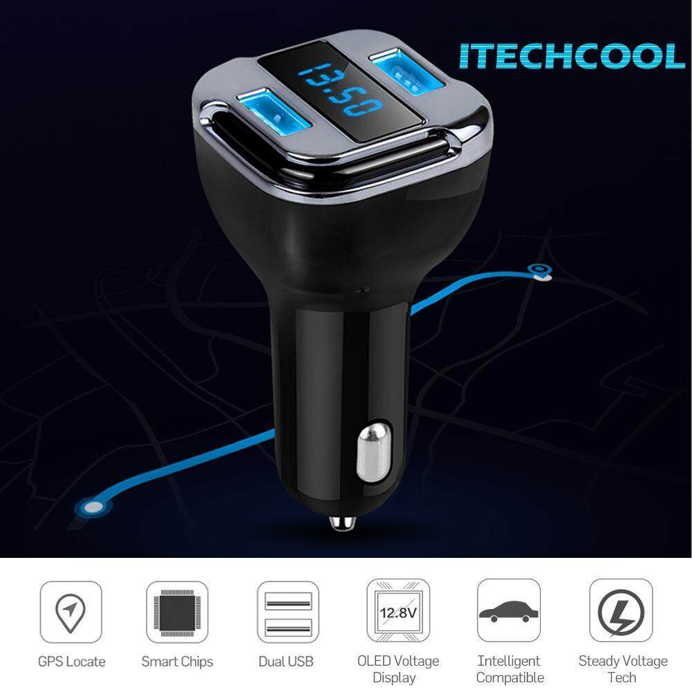 2 in 1 4.2A Dual USB Car Charger and APP GPS Finder Locator 5V 2.1A Voltmeter - intl
