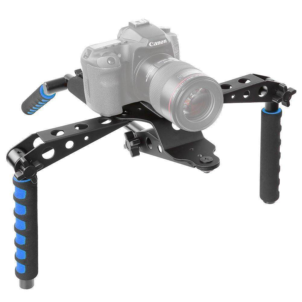 Womdee Aluminium Paduan Lipat Rig Film Perlengkapan Sistem Pembuatan Film Dudukan Penyangga Rig Penstabil untuk Kamera DSLR dan Kamera Perekam seperti Canon, nikon D7100/D7200, Sony A7/A7R/A7S/A7II-Internasional