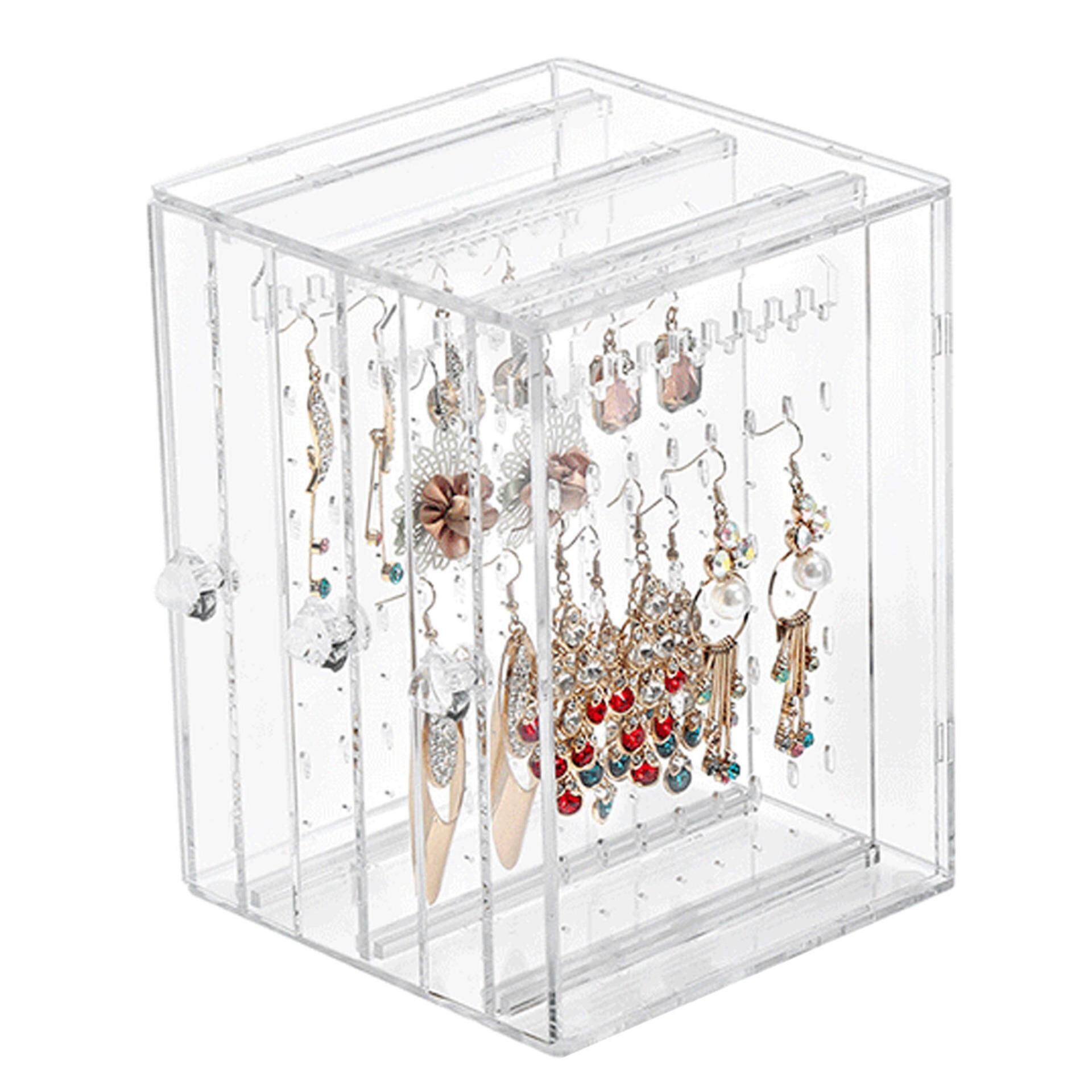 Women Jewellery Storage Furniture Lazada Sg 218 Holes Plastic Earring Display Stand Case Organizer Holder Jewelry Storage Box With 3 Vertical Drawer