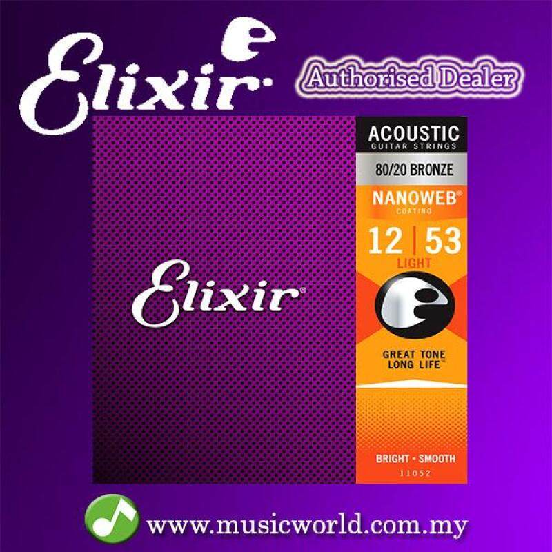 ELIXIR STRING ACOUSTIC GUITAR STRING NANOWEB COATING 12-53 Malaysia