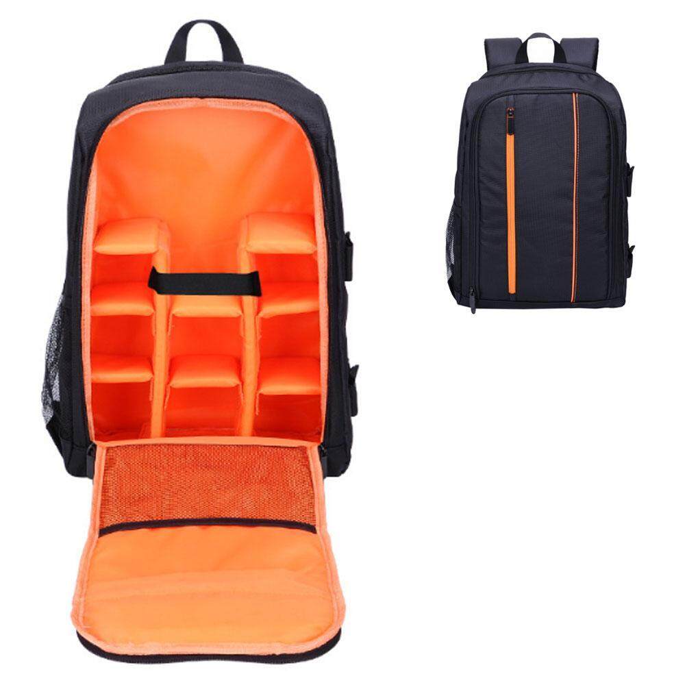 Leegoal Fotografi Digital Ransel, Anti Guncangan Anti-Air Aksesoris Kamera DSLR Penyimpanan Tas (Besar, Oranye)-Internasional