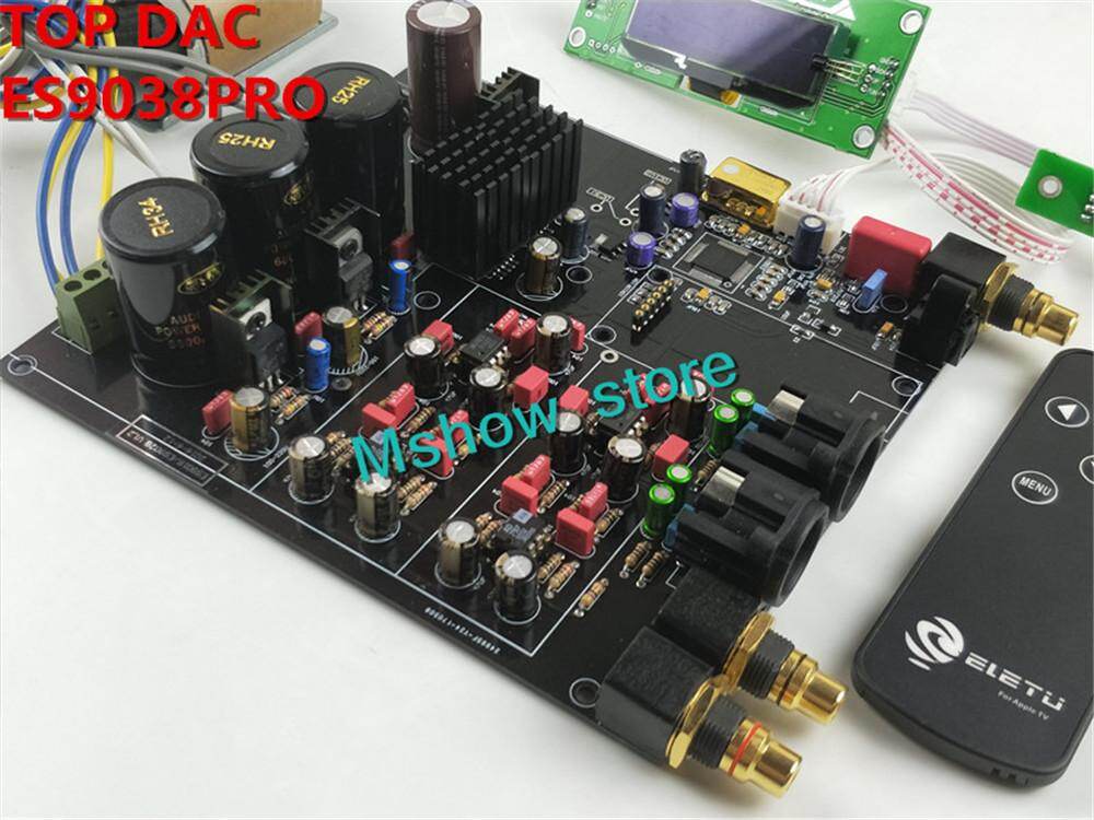 NEW hifi TOP ES9038 ES9038PRO DAC decoder assembled board + TCXO 0.1PPM + remote control + option USB XMOS XU208 or Amanero ราคา 12,471 บาท*ส่งฟรี