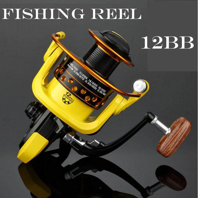Baru 2018 Teknologi Jerman Pancing Kumparan 12BB 1000-7000 Spinning Kumparan Carpa Molinete De Pesca Roda Spinning Roda Pancing kumparan (Kuning) -Internasional