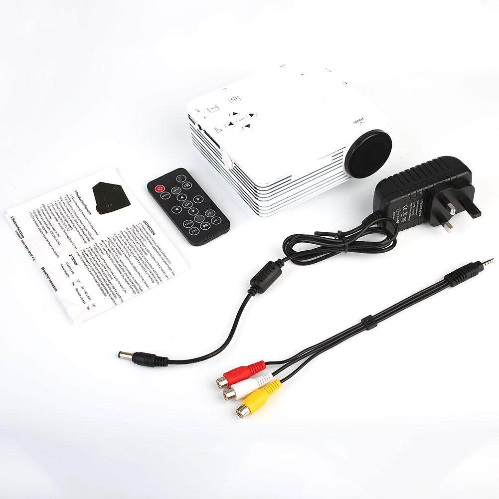 Mini LCD Projector LED Video Projector Portable H80 AV VGA SD USB HDMI School Home Cinema - intl