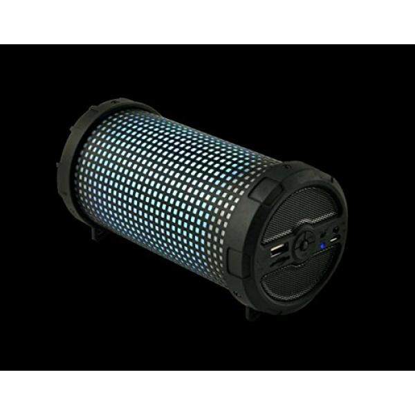 Nirkabel Bluetooth Pembicara MHS002 Khusus LED Ringan Luar Ruangan Bazooka Gaya Modis Desain Kompak Portabel FM Radio Stereo Audio untuk iPhone tablet iPad Smartphone Desktop Laptop Komputer (Hitam) -Internasional