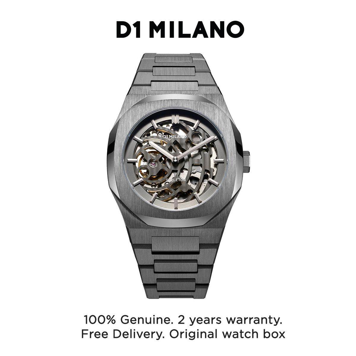 D1 Milano Skeleton IP Gun Automatic Bracelet Men Watch D1-SKBJ02
